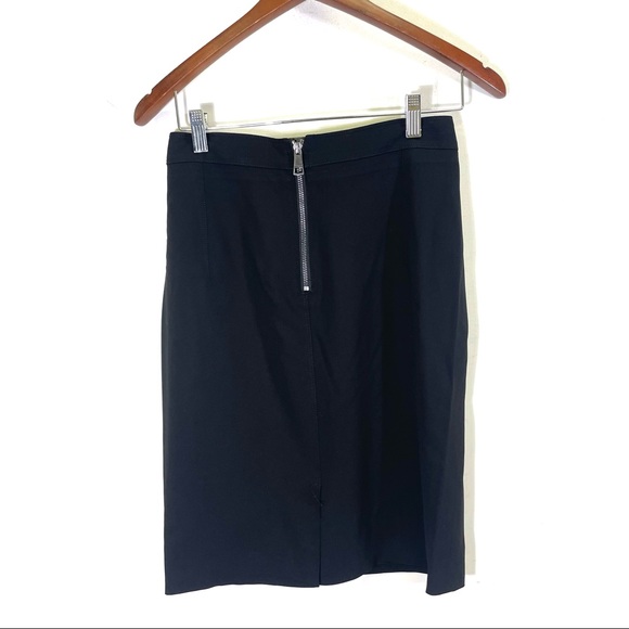 Burberry black poly blend midi skirt size 6 - Picture 2 of 3